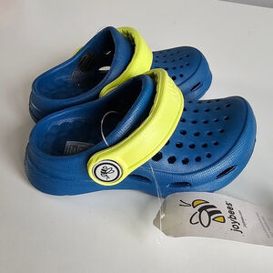 Joybees Infants Blue and Yellow Slip On Shoes Size 4/5 NEW